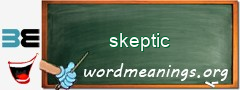 WordMeaning blackboard for skeptic